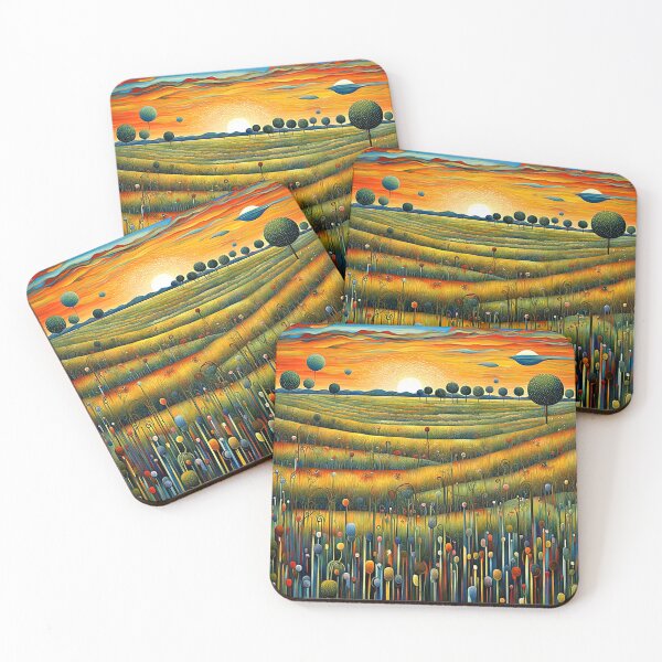 Item preview, Grassy meadows at sunset 3 designed and sold by George Hutton Hunter.
