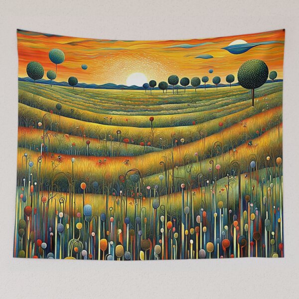 Item preview, Grassy meadows at sunset 3 designed and sold by George Hutton Hunter.