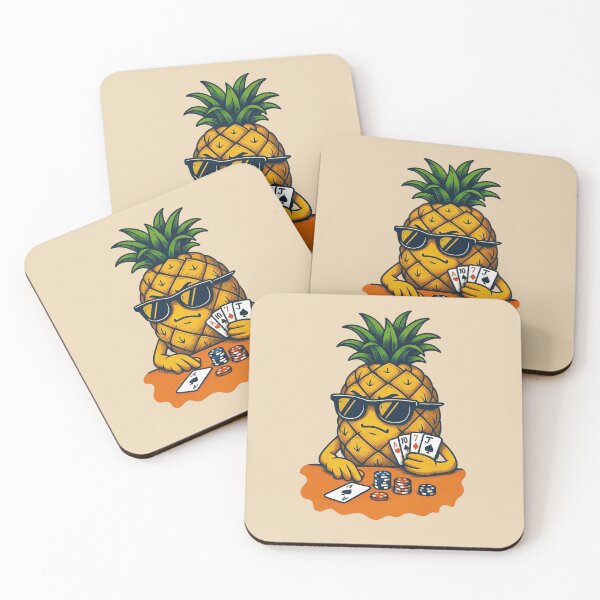Item preview, Poker Face Pineapple - Cool Fruit Card Game Design designed and sold by Myra365Art.