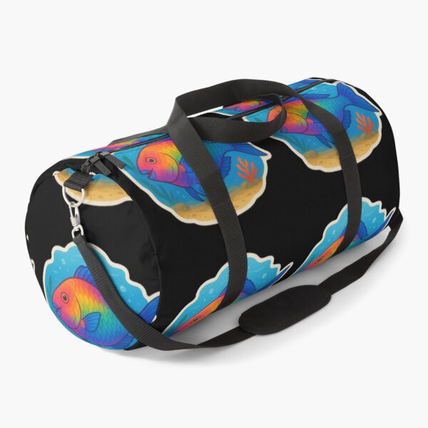 Item preview, Vibrant Rainbow Parrotfish over Coral designed and sold by DamioPolArt.