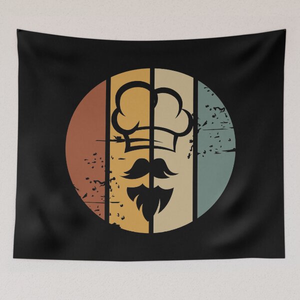 Item preview, Cook and baker with beard and hat in vintage style designed and sold by AndreMi.