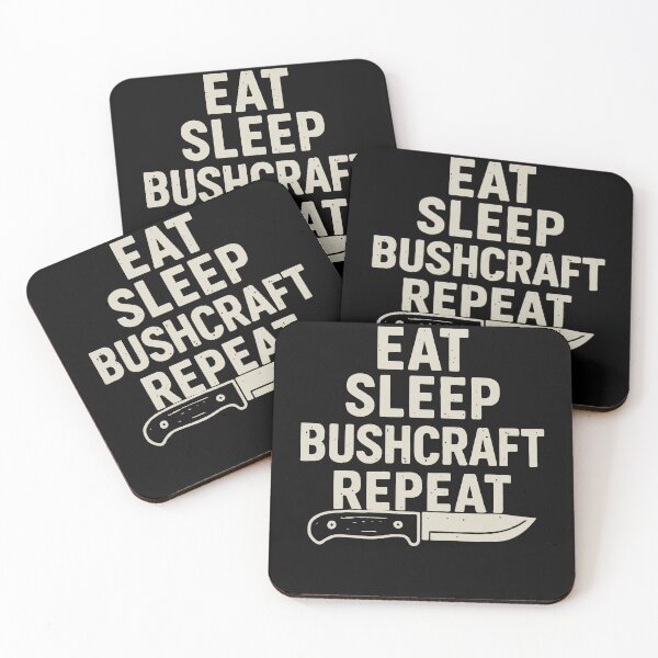 Item preview, Eat Sleep Bushcraft Repeat Prepper Survival designed and sold by LuminOrb.
