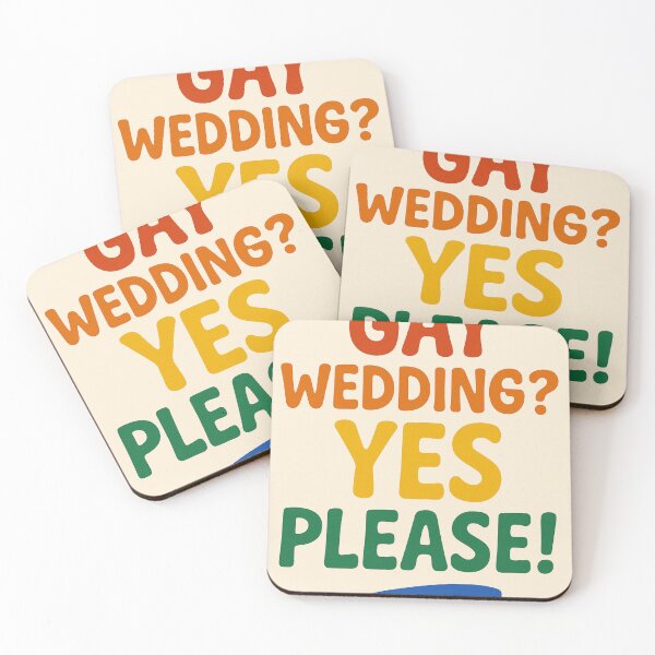 Item preview, Gay Wedding Yes Please Rainbow Message designed and sold by Aryabek.