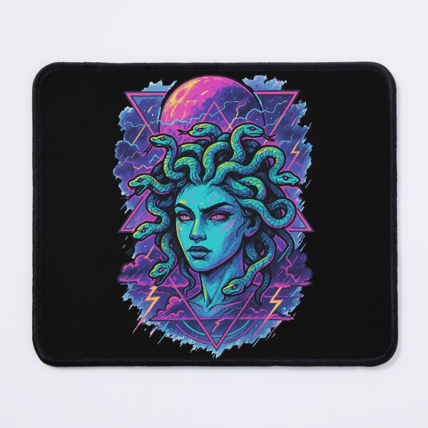 Item preview, Medusa Gorgon Greek Mythology Retro Vaporwave designed and sold by TomFrontierArt.