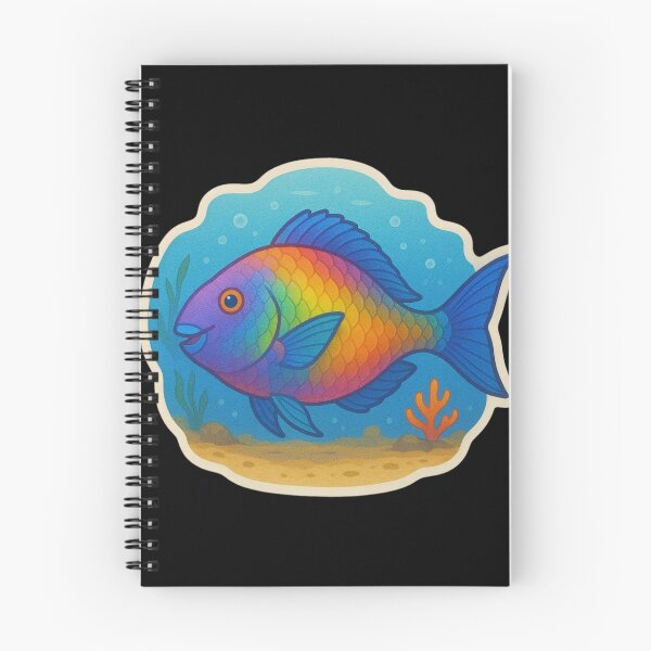 Item preview, Bright Parrotfish in Lush Coral Reef designed and sold by DamioPolArt.