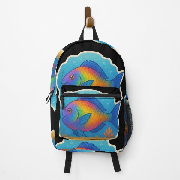 Item preview, Bright Parrotfish in Lush Coral Reef designed and sold by DamioPolArt.