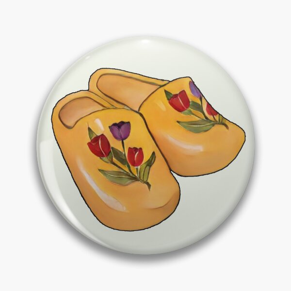 Item preview, Dutch Wooden Clogs, Klompen, With Tulips, Illustration designed and sold by JoyfulWhimsy.