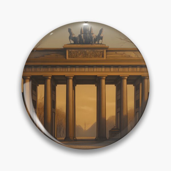 Item preview, Art Deco Berlin Scene – Brandenburg Gate in Autumn Glow, Germany designed and sold by Cosmopolis.