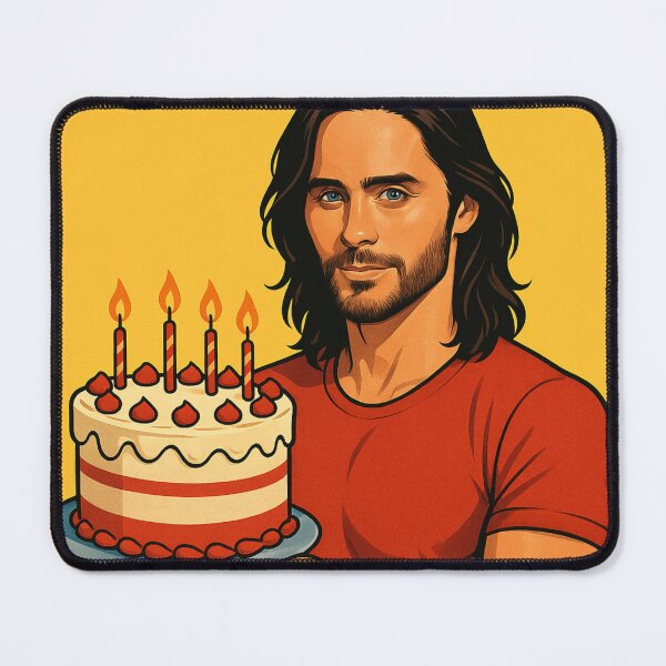 Item preview, Jared Leto Have a Hot Birthday Funny Card designed and sold by Aryabek.