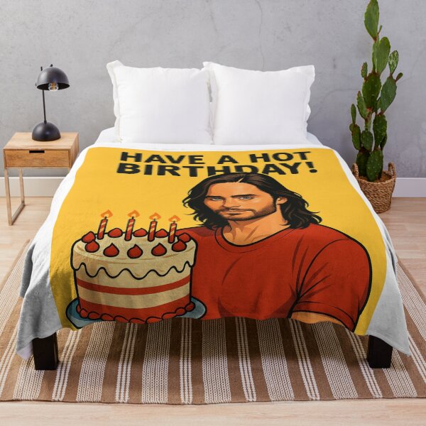 Item preview, Jared Leto Have a Hot Birthday Funny Card designed and sold by Aryabek.