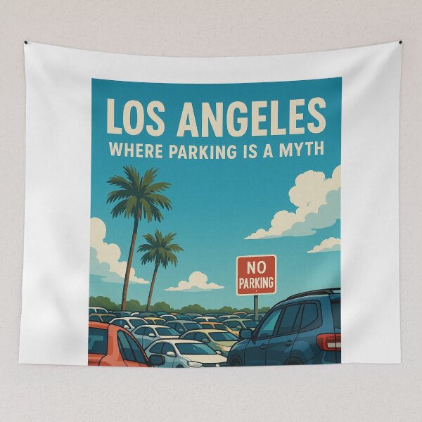 Item preview, Los Angeles Parking Myth Funny City Scene designed and sold by Aryabek.