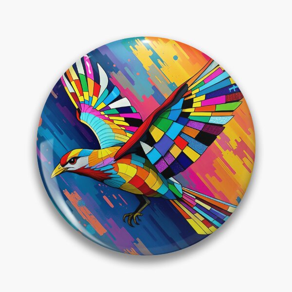 Item preview,  Colorful Geometric Bird - Abstract Rainbow Flying Art designed and sold by AbdS07.