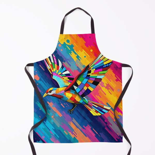 Item preview, Colorful Geometric Bird - Abstract Rainbow Flying Art designed and sold by AbdS07.