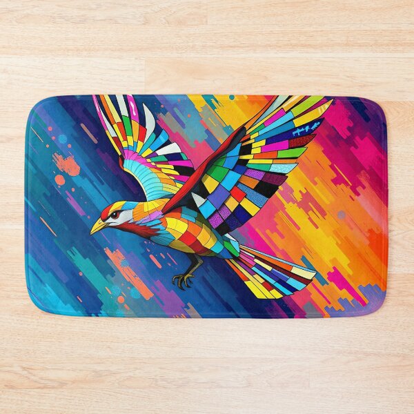 Item preview,  Colorful Geometric Bird - Abstract Rainbow Flying Art designed and sold by AbdS07.