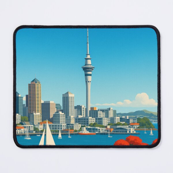 Item preview, Auckland New Zealand Waterfront with Sailboats designed and sold by Aryabek.