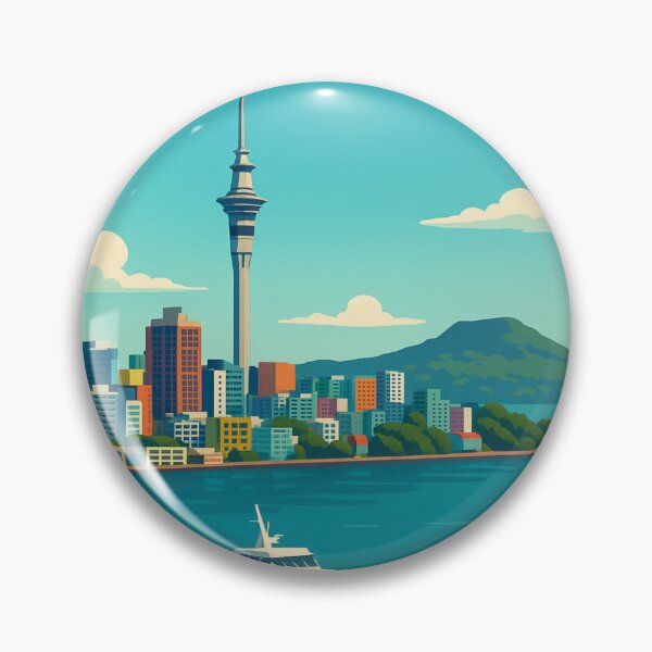 Item preview, Auckland Skyline with Ferry and Sky Tower designed and sold by Aryabek.