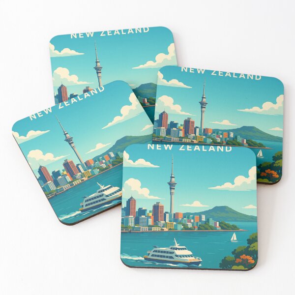 Item preview, Auckland Skyline with Ferry and Sky Tower designed and sold by Aryabek.