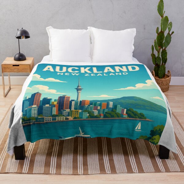 Item preview, Auckland Skyline with Ferry and Sky Tower designed and sold by Aryabek.