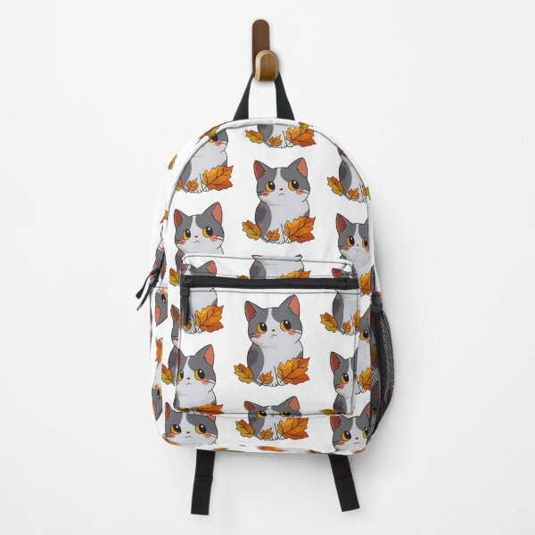 Item preview, Autumn leaves cozy fall anime cat designed and sold by AngelinaBezm.