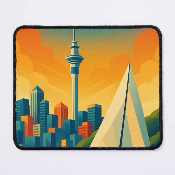 Item preview, Sunset Over Auckland Skyline and Sailboat designed and sold by Aryabek.
