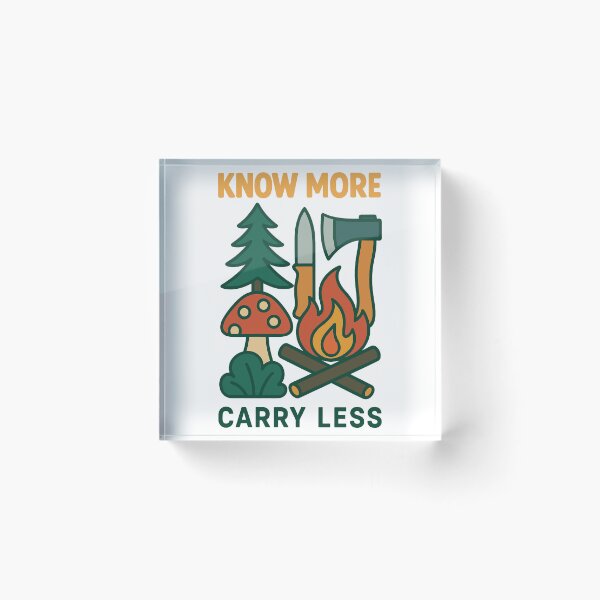 Item preview, Know More Carry Less Survival Skills Wilderness designed and sold by LuminOrb.