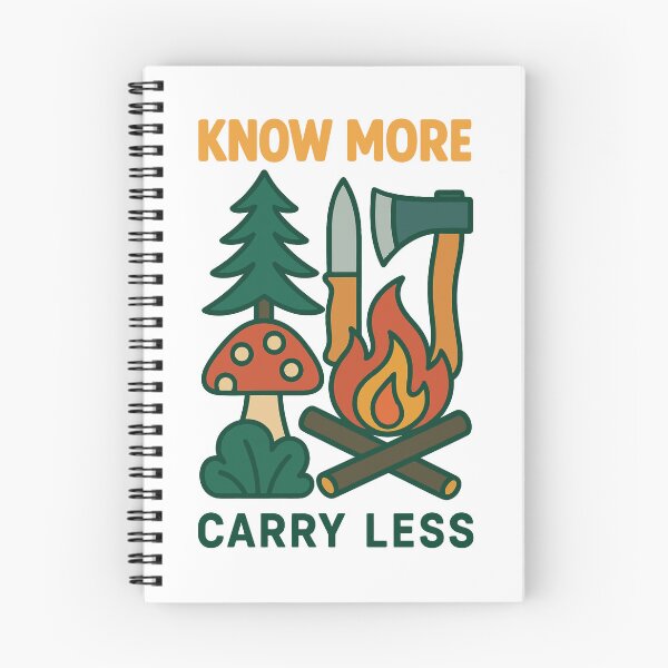 Item preview, Know More Carry Less Survival Skills Wilderness designed and sold by LuminOrb.