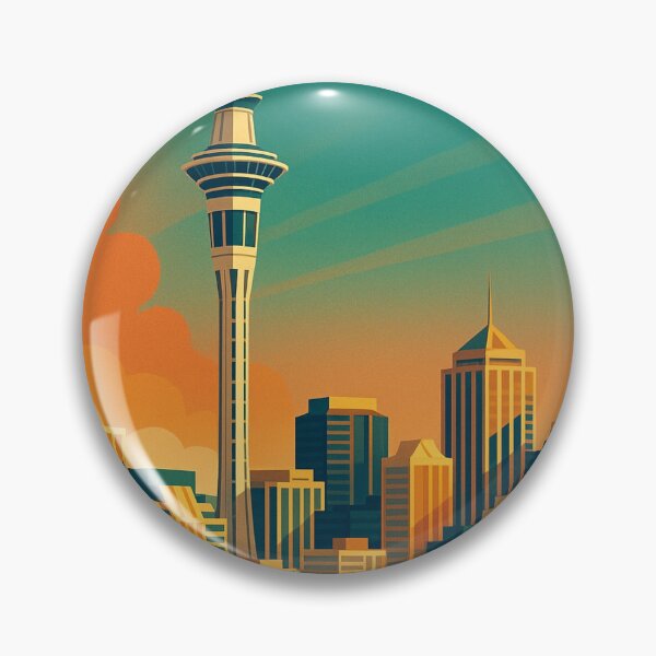 Item preview, Auckland Skyline with Sailboats at Dusk designed and sold by Aryabek.
