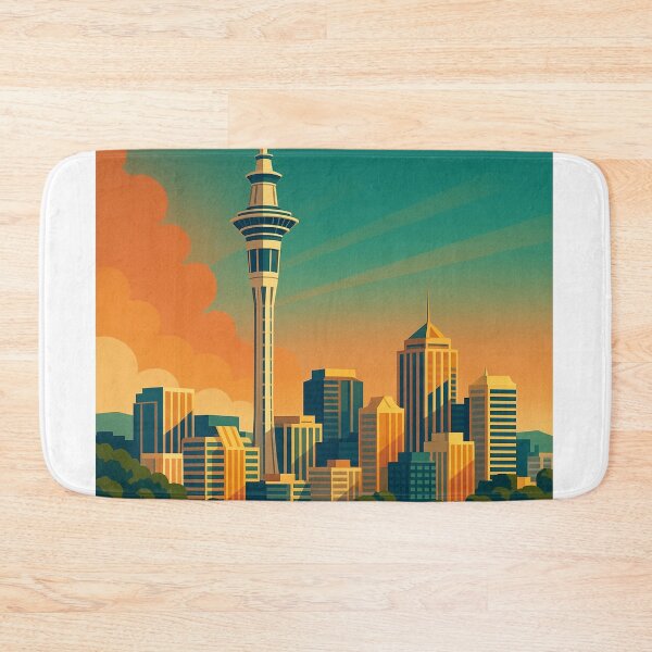 Item preview, Auckland Skyline with Sailboats at Dusk designed and sold by Aryabek.