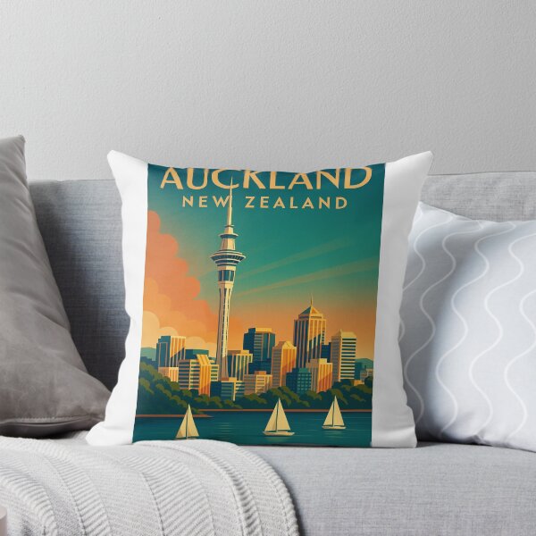 Item preview, Auckland Skyline with Sailboats at Dusk designed and sold by Aryabek.