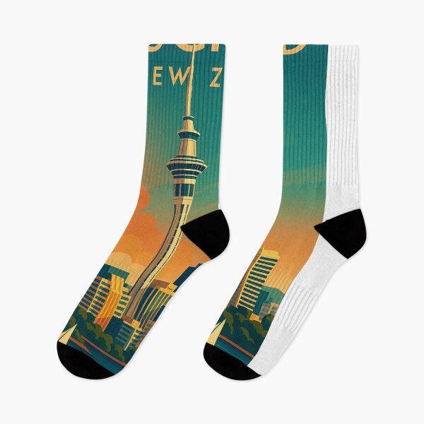 Item preview, Auckland Skyline with Sailboats at Dusk designed and sold by Aryabek.