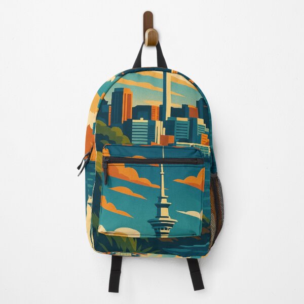 Item preview, Auckland Skyline Retro Style Sailboat View designed and sold by Aryabek.