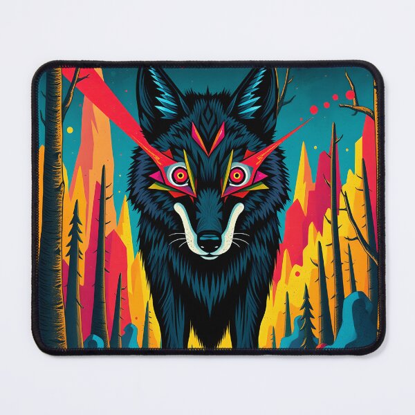 Item preview, Tribal Wolf Art - Mystical Forest Spirit Design designed and sold by AbdS07.