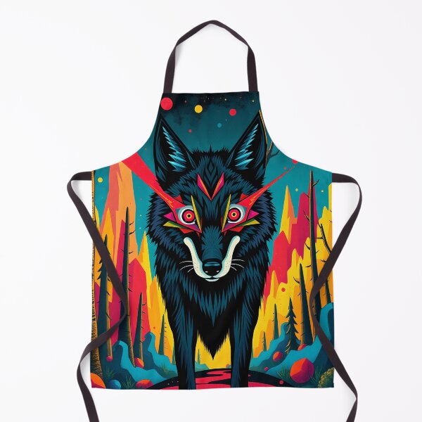 Item preview, Tribal Wolf Art - Mystical Forest Spirit Design designed and sold by AbdS07.