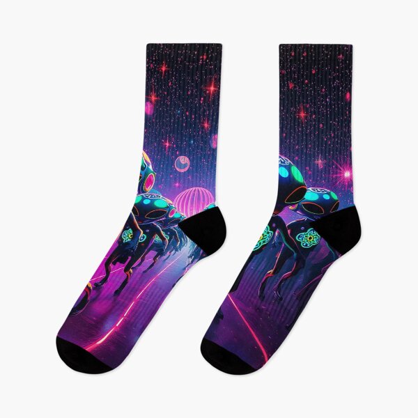 Item preview, Neon Alien Invasion - Retro Sci-Fi Space Art designed and sold by AbdS07.
