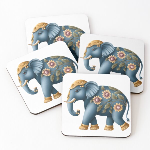 Item preview, Elephant Silhouette. Floral elephant, Fantasy Elephant, colorful elephant designed and sold by Asapusri.