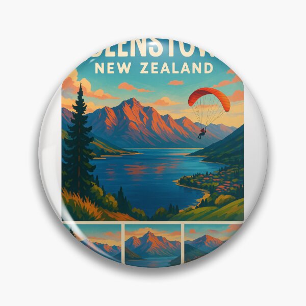Item preview, Queenstown Lake Wakatipu Paragliding View designed and sold by Places On Earth.