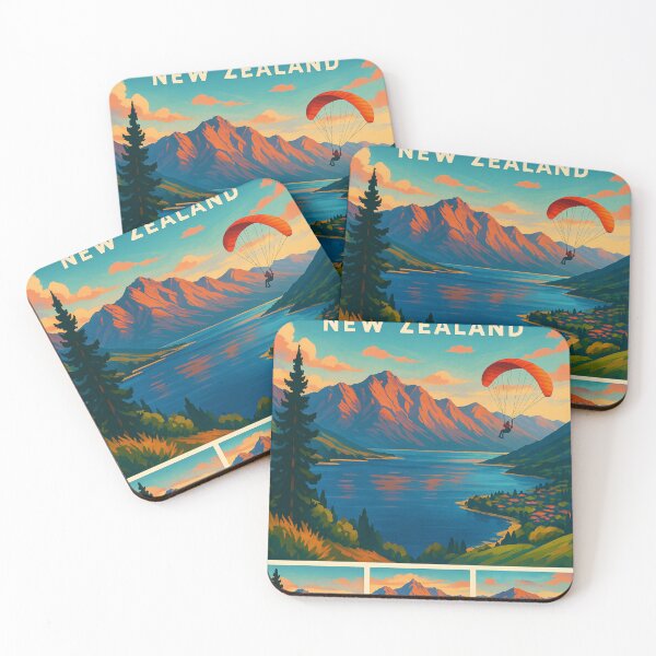 Item preview, Queenstown Lake Wakatipu Paragliding View designed and sold by Places On Earth.