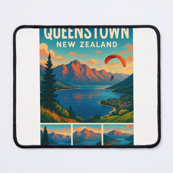 Item preview, Queenstown Lake Wakatipu Paragliding View designed and sold by Places On Earth.