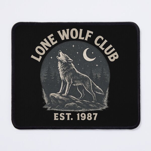 Item preview, Lone Wolf Club Howling Vintage Retro designed and sold by Romeo Fashion.