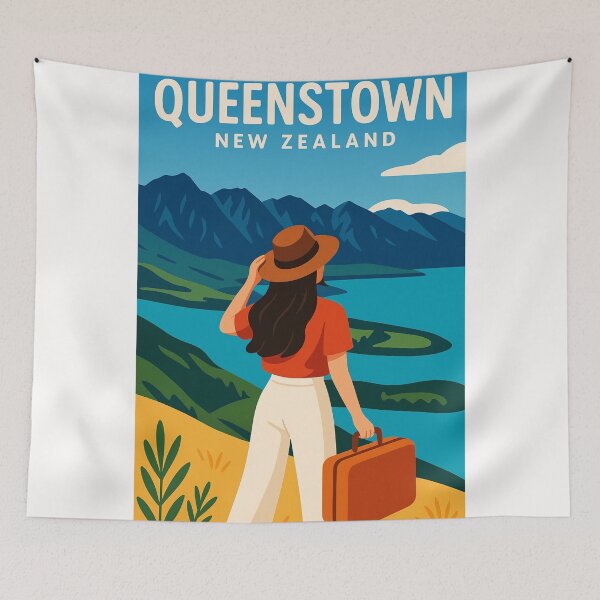 Item preview, Queenstown Scenic Lookout Travel Scene designed and sold by Places On Earth.