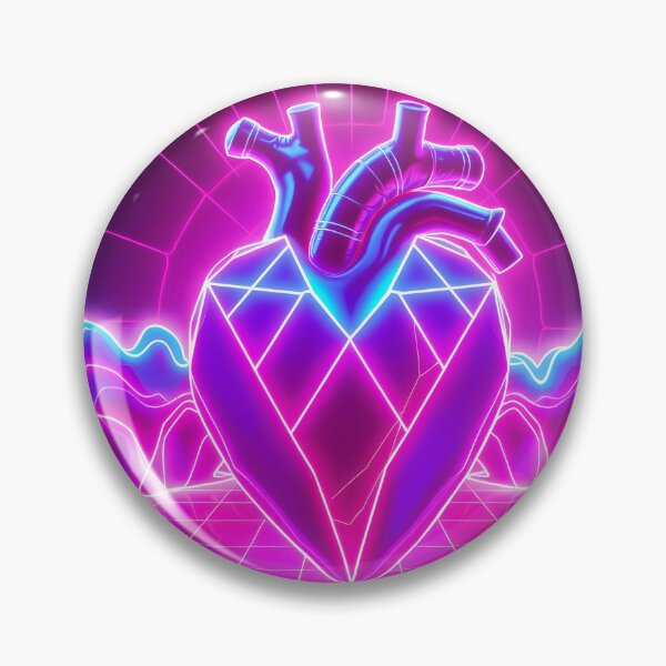 Item preview, Neon Heart Chakra - Cyberpunk Spiritual Art Design designed and sold by AbdS07.