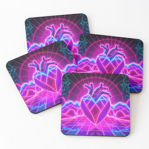 Item preview, Neon Heart Chakra - Cyberpunk Spiritual Art Design designed and sold by AbdS07.