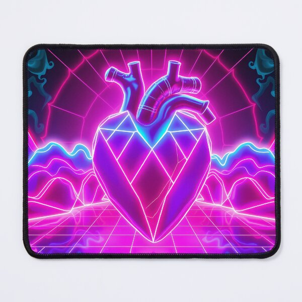 Item preview, Neon Heart Chakra - Cyberpunk Spiritual Art Design designed and sold by AbdS07.