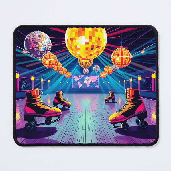 Item preview, Retro Disco Roller Rink with Disco Balls and Neon Lighting  designed and sold by AbdS07.