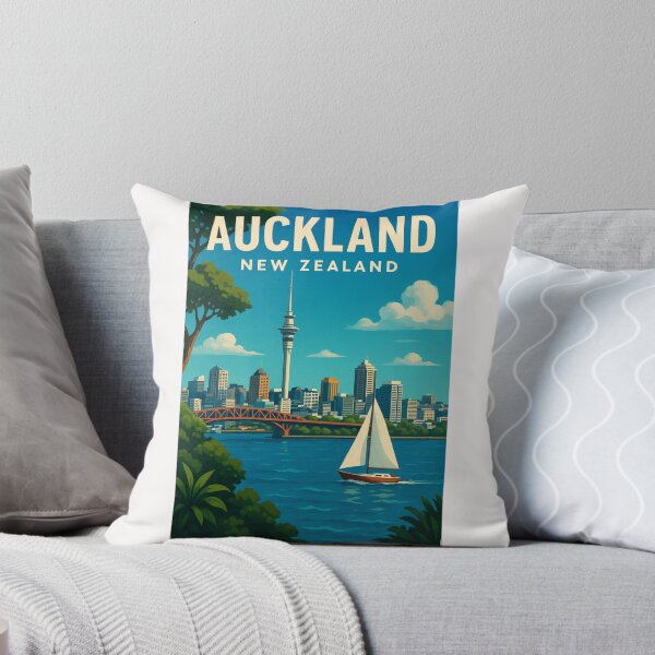 Item preview, Auckland Waterfront Sailboat and Cityscape designed and sold by Places On Earth.