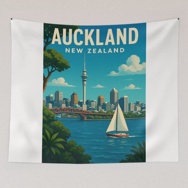 Item preview, Auckland Waterfront Sailboat and Cityscape designed and sold by Places On Earth.