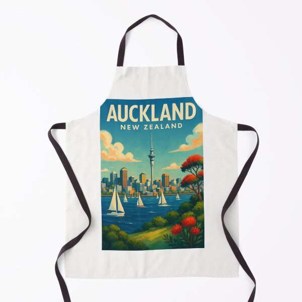 Item preview, Auckland Skyline with Sailboats and Pohutukawa designed and sold by Places On Earth.