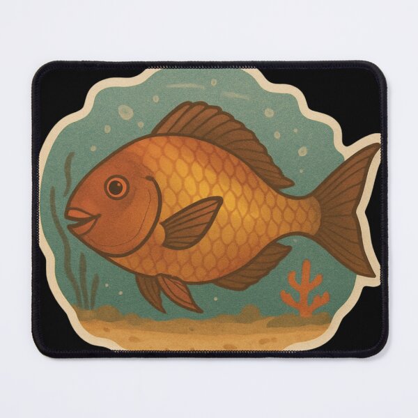 Item preview, Retro-Style Parrotfish in Ocean Scene designed and sold by DamioPolArt.