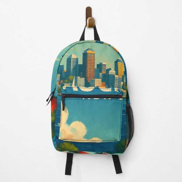 Item preview, Auckland Skyline with Sailboats and Pohutukawa designed and sold by Places On Earth.
