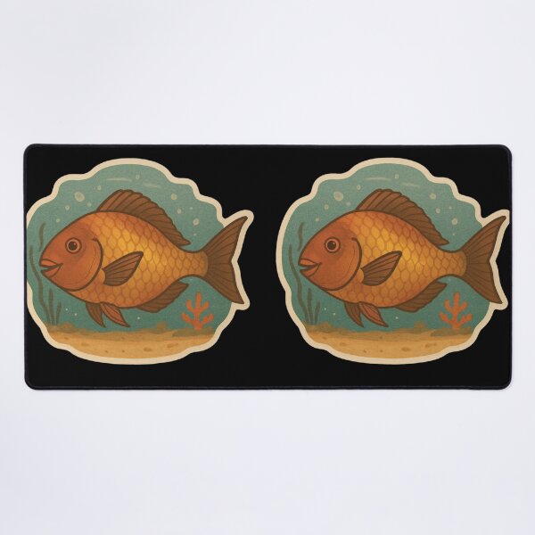 Item preview, Retro-Style Parrotfish in Ocean Scene designed and sold by DamioPolArt.